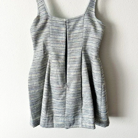 tweed fit and flare mini dress White Tweed Mini Dress L main image 0